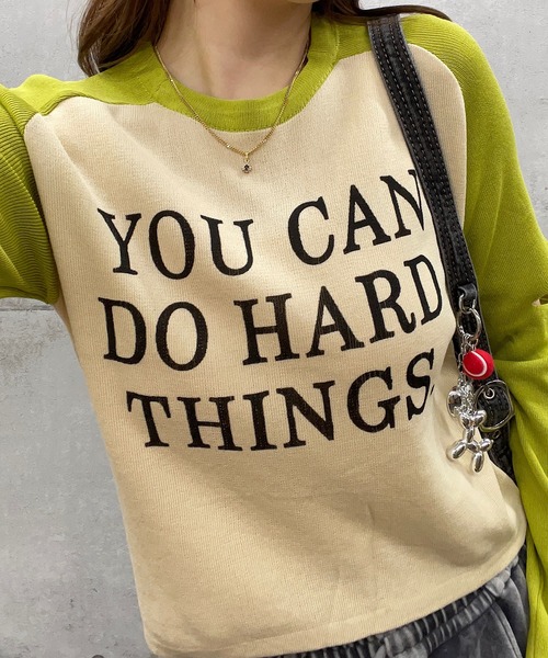 ROGER AND RAW(ロジャーアンドロウ)の「袖カットアウトラグラン長袖トップス(Tシャツ/カットソー・レディース・ベージュ/パープル/ホワイト/ピンク/ブラック・FREE)」の6枚目の写真