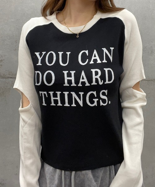 ROGER AND RAW(ロジャーアンドロウ)の「袖カットアウトラグラン長袖トップス(Tシャツ/カットソー・レディース・ベージュ/パープル/ホワイト/ピンク/ブラック・FREE)」の10枚目の写真
