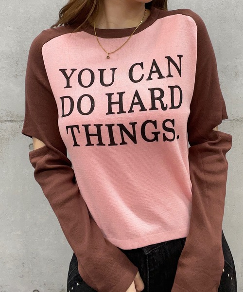 ROGER AND RAW(ロジャーアンドロウ)の「袖カットアウトラグラン長袖トップス(Tシャツ/カットソー・レディース・ベージュ/パープル/ホワイト/ピンク/ブラック・FREE)」の16枚目の写真