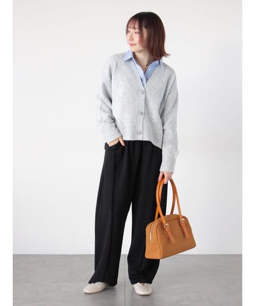 Te chichi TERRASSE（テチチテラス）の「起毛ジャカードVネックショートカーディガン（カーディガン/ボレロ・レディース・サックスブルー/グレー/ピンク/パープル・F）」の12枚目の写真