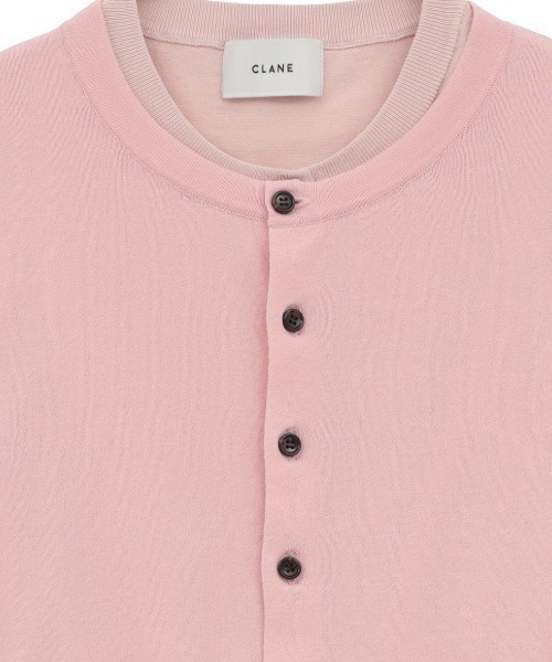 CLANE(クラネ)の「CLANE/クラネ/W LAYERED KNIT CARDIGAN(カーディガン/ボレロ・レディース・ピンク/ホワイト・1)」の11枚目の写真
