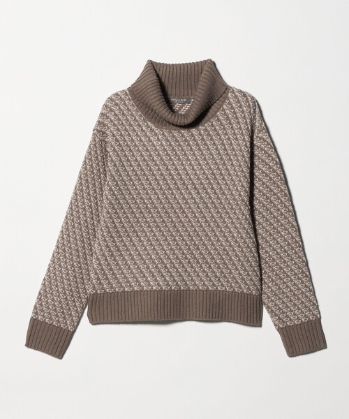 A DAY IN THE LIFE UNITED ARROWS(アデイインザライフユナイテッドアローズ)の「ラメ バイアスジャガード オフタートルニット モカ <A DAY IN THE LIFE>(ニット/セーター・レディース・モカ・FREE)」の7枚目の写真