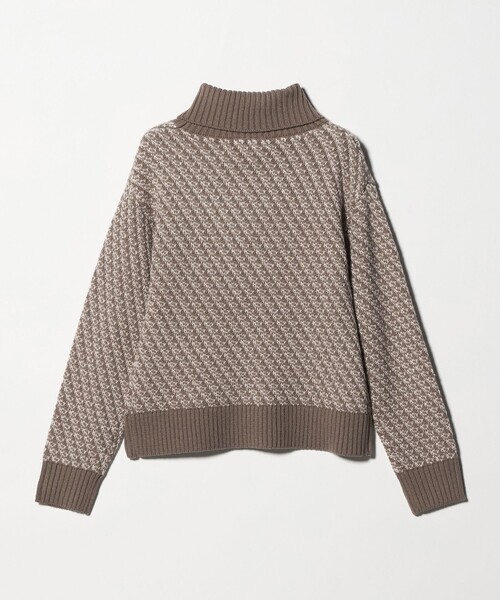 A DAY IN THE LIFE UNITED ARROWS(アデイインザライフユナイテッドアローズ)の「ラメ バイアスジャガード オフタートルニット モカ <A DAY IN THE LIFE>(ニット/セーター・レディース・モカ・FREE)」の8枚目の写真