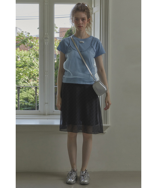 LETERIE（レテリー）の「CHECK MIDE SKIRT_NAVY（スカート・レディース・ネイビー・FREE）」の2枚目の写真