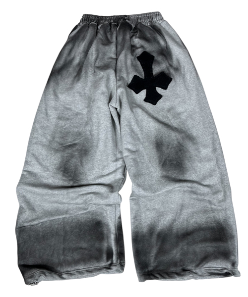 SK8ER ROCK(スケーターロック)の「Painting Cross Sweat Wide Pants ((melange gray))(スウェットパンツ・レディース・その他・ONE SIZE)」の7枚目の写真
