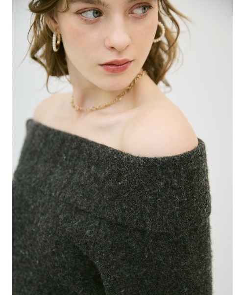 EIMY ISTOIRE（エイミーイストワール）の「ワンショルトップスマーメイドスカートニットセット（セットアップ・レディース・グレー/オフホワイト/ミント/ライトピンク・F）」の17枚目の写真