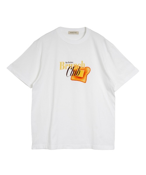 September SEOUL(セプテンバーソウル)の「トーストとバターグラフィックプリントTシャツ(Tシャツ/カットソー・レディース・ホワイト/ブルー・FREE)」の6枚目の写真