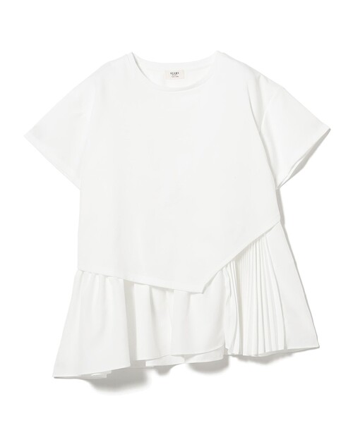 BEAMS HEART(ビームスハート)の「異素材 アシンメトリー プルオーバー(Tシャツ/カットソー・レディース・オフホワイト/チャコールグレー/ブルー・FREE)」の10枚目の写真