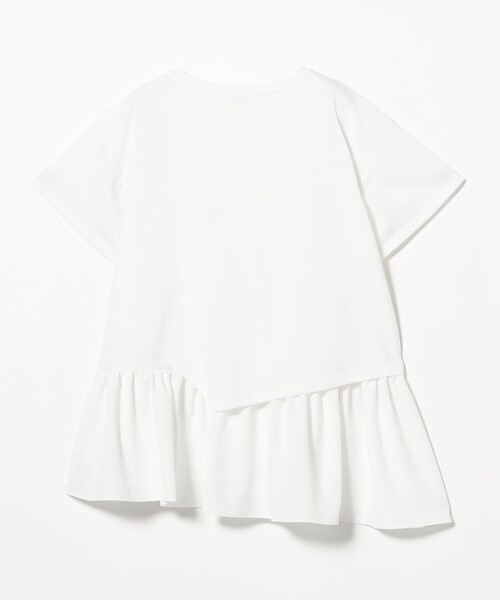 BEAMS HEART(ビームスハート)の「異素材 アシンメトリー プルオーバー(Tシャツ/カットソー・レディース・オフホワイト/チャコールグレー/ブルー・FREE)」の11枚目の写真
