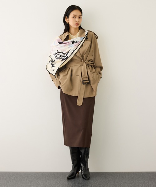 ROPE'(ロペ)の「【MANTECO(マンテコ)】テンセルウールミドル丈トレンチコート(トレンチコート・レディース・ベージュ・FREE)」の2枚目の写真