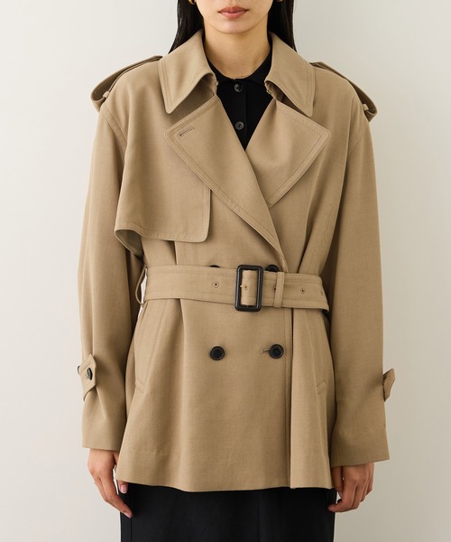 ROPE'(ロペ)の「【MANTECO(マンテコ)】テンセルウールミドル丈トレンチコート(トレンチコート・レディース・ベージュ・FREE)」の8枚目の写真