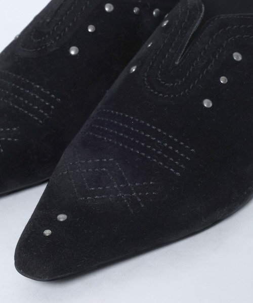 JEANASIS（ジーナシス）の「ウエスタンポインテッドミュール/643527（パンプス・レディース・ブラック/ベージュ・MEDIUM/LARGE）」の7枚目の写真