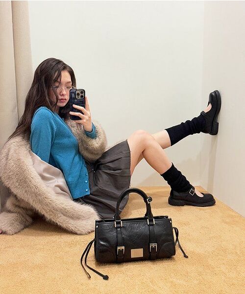 MUSINSA STANDARD WOMAN（ムシンサスタンダードウーマン）の「ウィメンズシャギーフェイクファーダブルハーフジャケット[ベージュ]（ムートンコート・レディース・その他・S/M）」の10枚目の写真