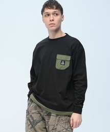 GERRY (ジェリー) ナイロン胸ポケット 長袖 Tシャツ ロンT