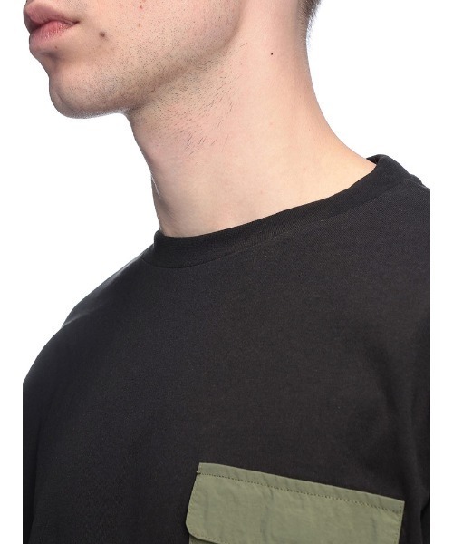 GERRY(ジェリー)の「GERRY (ジェリー) ナイロン胸ポケット 長袖 Tシャツ ロンT(Tシャツ/カットソー・メンズ・ホワイト/ブラック・LL/L/M)」の7枚目の写真