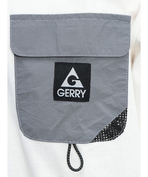 GERRY(ジェリー)の「GERRY (ジェリー) ナイロン胸ポケット 長袖 Tシャツ ロンT(Tシャツ/カットソー・メンズ・ホワイト/ブラック・LL/L/M)」の9枚目の写真