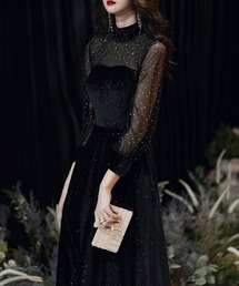 Sweetheart velour dress（ドレス）｜et.UNiVER（エトユニベール）の