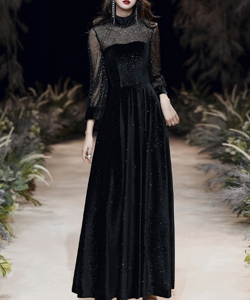 FREE STYLISTS(フリー スタイリスト)の「YUGA_YGMC Beaded see-through flared dress(ドレス・レディース・ブラック・L/S/XL/M)」の3枚目の写真