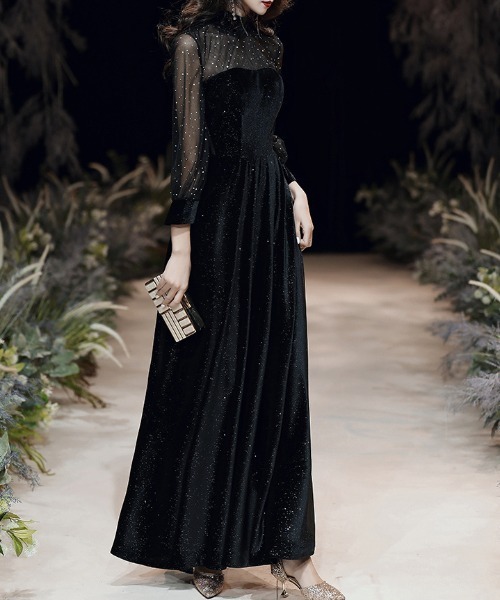 FREE STYLISTS(フリー スタイリスト)の「YUGA_YGMC Beaded see-through flared dress(ドレス・レディース・ブラック・L/S/XL/M)」の4枚目の写真