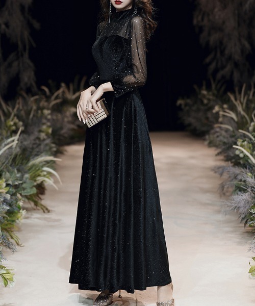 FREE STYLISTS(フリー スタイリスト)の「YUGA_YGMC Beaded see-through flared dress(ドレス・レディース・ブラック・L/S/XL/M)」の6枚目の写真