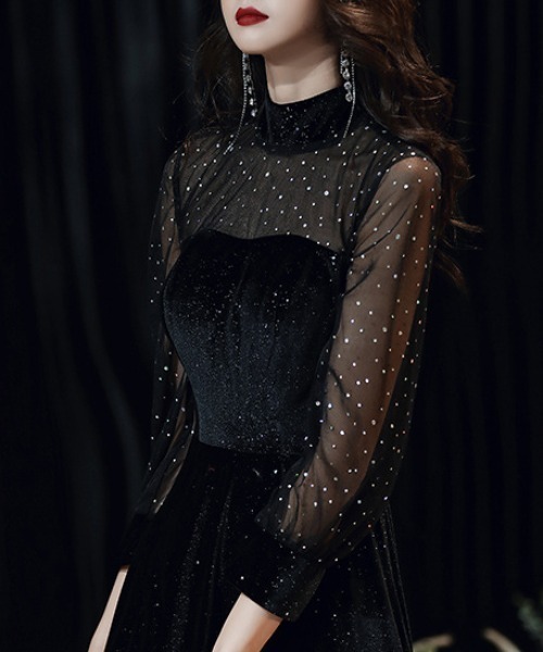 FREE STYLISTS(フリー スタイリスト)の「YUGA_YGMC Beaded see-through flared dress(ドレス・レディース・ブラック・L/S/XL/M)」の15枚目の写真