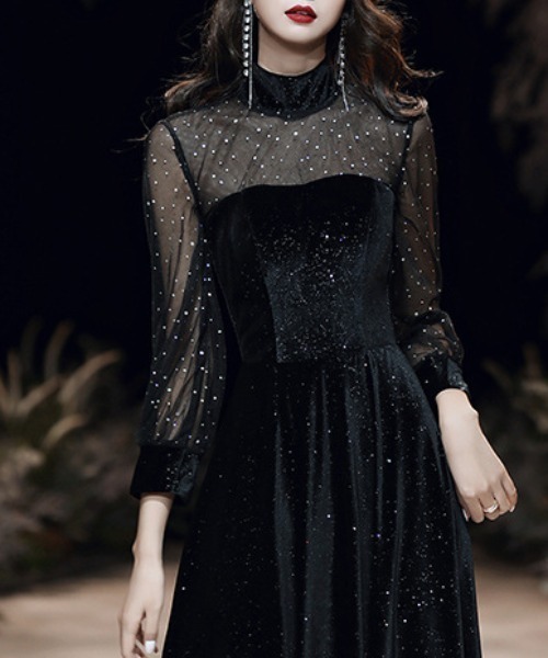 FREE STYLISTS(フリー スタイリスト)の「YUGA_YGMC Beaded see-through flared dress(ドレス・レディース・ブラック・L/S/XL/M)」の13枚目の写真