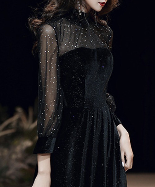 FREE STYLISTS(フリー スタイリスト)の「YUGA_YGMC Beaded see-through flared dress(ドレス・レディース・ブラック・L/S/XL/M)」の9枚目の写真