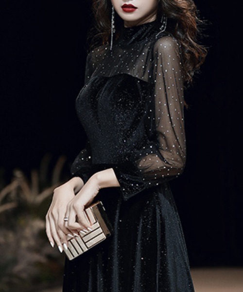FREE STYLISTS(フリー スタイリスト)の「YUGA_YGMC Beaded see-through flared dress(ドレス・レディース・ブラック・L/S/XL/M)」の14枚目の写真