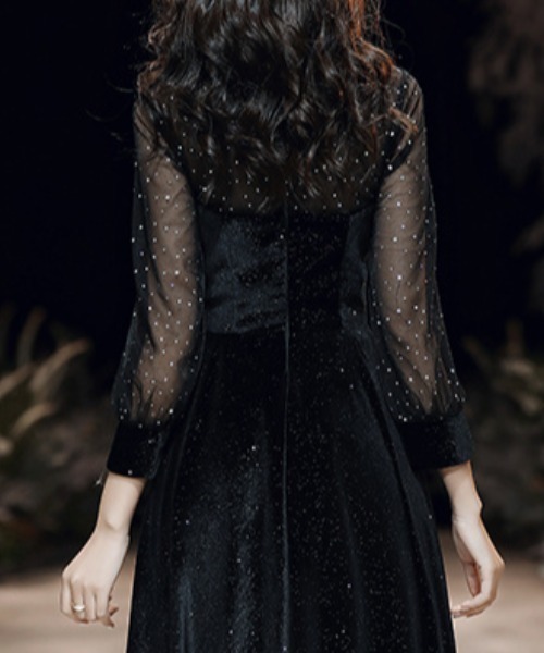 FREE STYLISTS(フリー スタイリスト)の「YUGA_YGMC Beaded see-through flared dress(ドレス・レディース・ブラック・L/S/XL/M)」の11枚目の写真