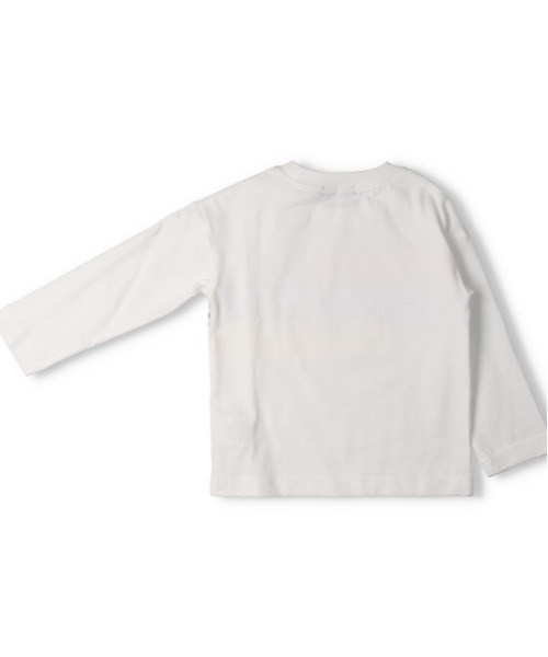 Moujonjon（ムージョンジョン）の「ギンガムチェック配色長袖Tシャツ（Tシャツ/カットソー・キッズ・ネイビー/ホワイト・140/130/120/110/100/90/80）」の4枚目の写真