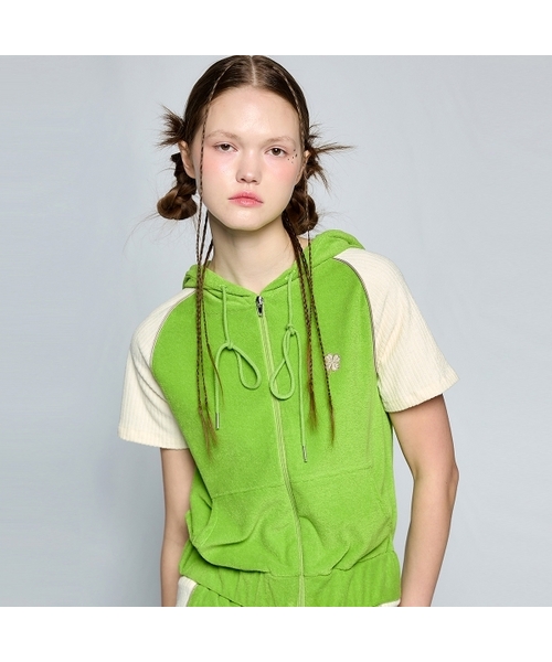 LUVISTRUE(ラヴイズトゥルー)の「BE WHAT YOU HOOD ZIP UP(GREEN)(パーカー・レディース・その他・FREE)」の1枚目の写真