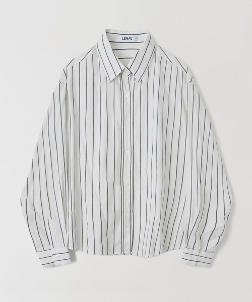 LENAV(ルナブ)の「レスストライプシャツ(ブラック)(シャツ/ブラウス・レディース・その他・SMALL/MEDIUM)」の1枚目の写真