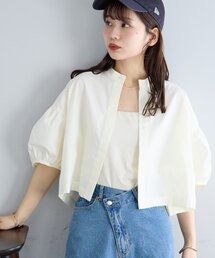 【WEB限定】袖ボリュームハーフスリーブショートシャツ