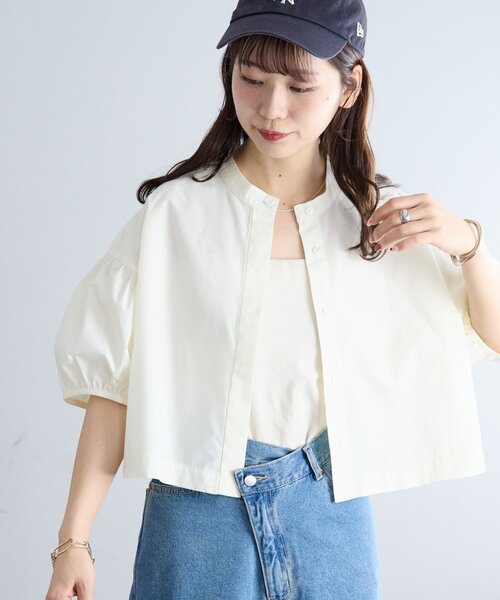 DISCOAT(ディスコート)の「【WEB限定】袖ボリュームハーフスリーブショートシャツ(シャツ/ブラウス・レディース・ブラック/ミント/アイボリー・MEDIUM)」の22枚目の写真