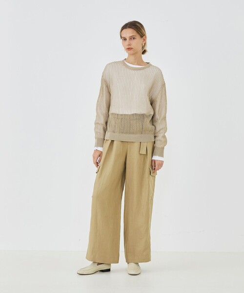 GALERIE VIE(ギャルリー ヴィー)の「ラミーツイル ベルテッドカーゴパンツ(カーゴパンツ・レディース・キャメル/カーキ・32/34/36)」の4枚目の写真