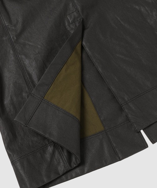 セール】COTTON OX COATING × LEATHER COAT（チェスターコート