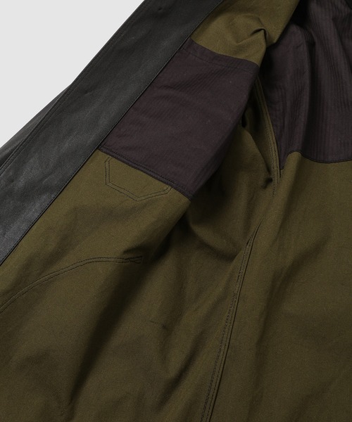 セール】COTTON OX COATING × LEATHER COAT（チェスターコート