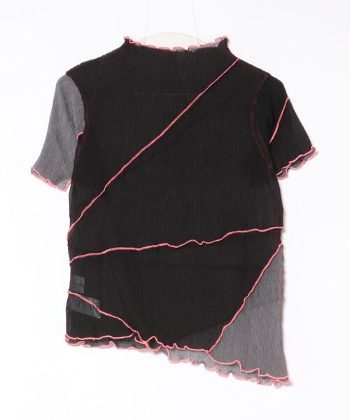 ENCLOSURE（エンクロージャー）の「【ENCLOSURE】2way multicolor switching sheer blouse（シャツ/ブラウス・レディース・グリーン系その他/レッド系その他/グレー系その他・FREE）」の4枚目の写真