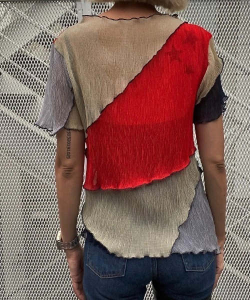 ENCLOSURE（エンクロージャー）の「【ENCLOSURE】2way multicolor switching sheer blouse（シャツ/ブラウス・レディース・グリーン系その他/レッド系その他/グレー系その他・FREE）」の10枚目の写真