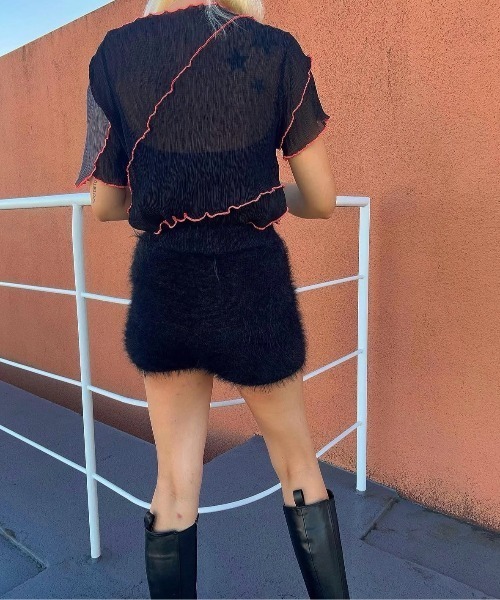 ENCLOSURE（エンクロージャー）の「【ENCLOSURE】2way multicolor switching sheer blouse（シャツ/ブラウス・レディース・グリーン系その他/レッド系その他/グレー系その他・FREE）」の19枚目の写真
