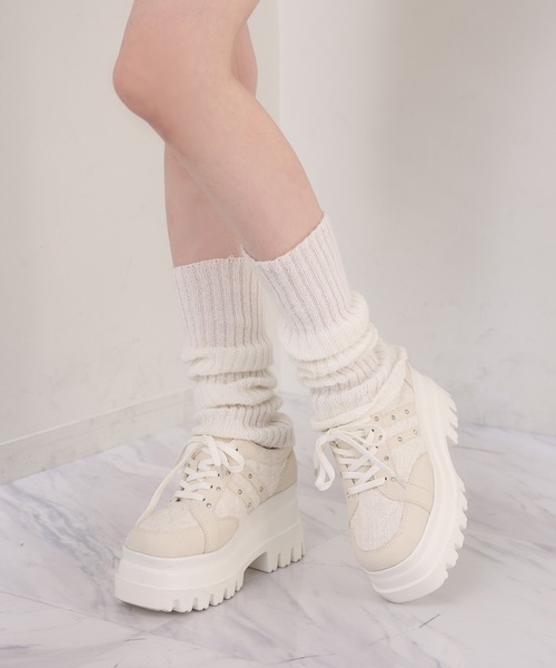 one after another NICE CLAUP（ワンアフターアナザーナイスクラップ）の「ビジュー付きトリプルソールスニーカー（スニーカー・レディース・ホワイト系その他/ホワイト/グレー・S/L/M）」の15枚目の写真