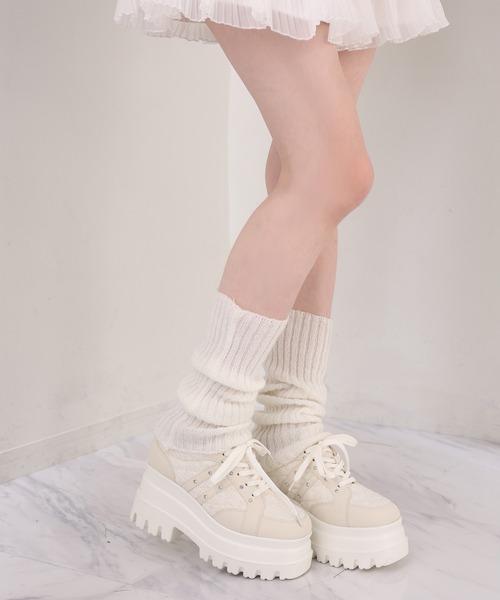 one after another NICE CLAUP（ワンアフターアナザーナイスクラップ）の「ビジュー付きトリプルソールスニーカー（スニーカー・レディース・ホワイト系その他/ホワイト/グレー・S/L/M）」の19枚目の写真