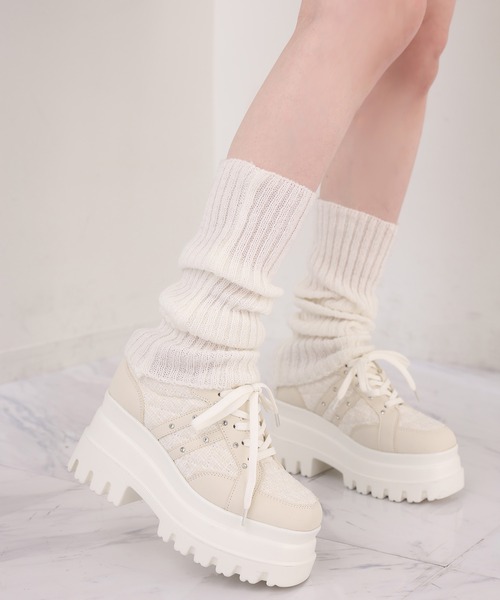 one after another NICE CLAUP（ワンアフターアナザーナイスクラップ）の「ビジュー付きトリプルソールスニーカー（スニーカー・レディース・ホワイト系その他/ホワイト/グレー・S/L/M）」の18枚目の写真