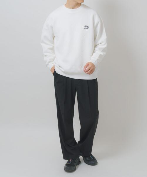 ITEMS URBANRESEARCH(アイテムズ アーバンリサーチ)の「刺繍ジャカードロングスリーブカットソー(スウェット・メンズ・ベージュ系その他/ホワイト/ベージュ/ブラック・MEDIUM/LARGE)」の9枚目の写真