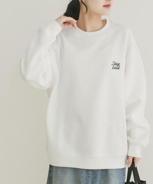 ITEMS URBANRESEARCH(アイテムズ アーバンリサーチ)の「刺繍ジャカードロングスリーブカットソー(スウェット・メンズ・ベージュ系その他/ホワイト/ベージュ/ブラック・MEDIUM/LARGE)」の10枚目の写真