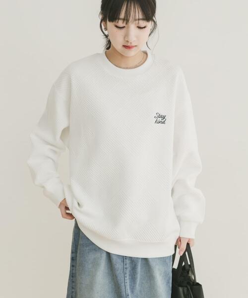 ITEMS URBANRESEARCH(アイテムズ アーバンリサーチ)の「刺繍ジャカードロングスリーブカットソー(スウェット・メンズ・ベージュ系その他/ホワイト/ベージュ/ブラック・MEDIUM/LARGE)」の11枚目の写真