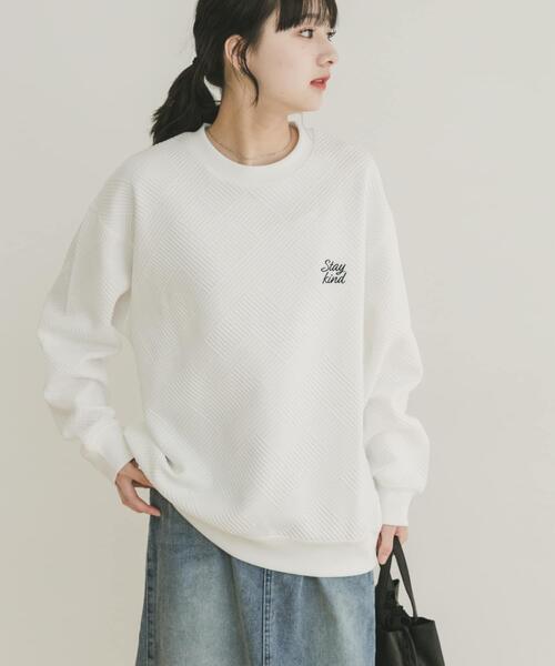 ITEMS URBANRESEARCH(アイテムズ アーバンリサーチ)の「刺繍ジャカードロングスリーブカットソー(スウェット・メンズ・ベージュ系その他/ホワイト/ベージュ/ブラック・MEDIUM/LARGE)」の12枚目の写真