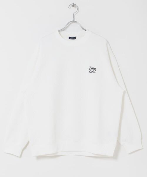 ITEMS URBANRESEARCH(アイテムズ アーバンリサーチ)の「刺繍ジャカードロングスリーブカットソー(スウェット・メンズ・ベージュ系その他/ホワイト/ベージュ/ブラック・MEDIUM/LARGE)」の15枚目の写真