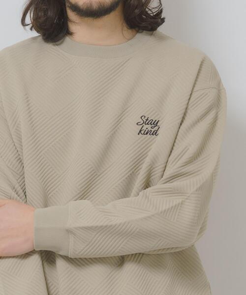 ITEMS URBANRESEARCH(アイテムズ アーバンリサーチ)の「刺繍ジャカードロングスリーブカットソー(スウェット・メンズ・ベージュ系その他/ホワイト/ベージュ/ブラック・MEDIUM/LARGE)」の17枚目の写真