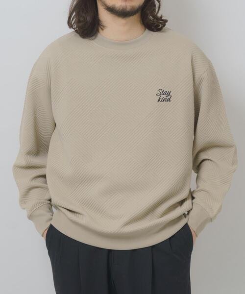 ITEMS URBANRESEARCH(アイテムズ アーバンリサーチ)の「刺繍ジャカードロングスリーブカットソー(スウェット・メンズ・ベージュ系その他/ホワイト/ベージュ/ブラック・MEDIUM/LARGE)」の18枚目の写真